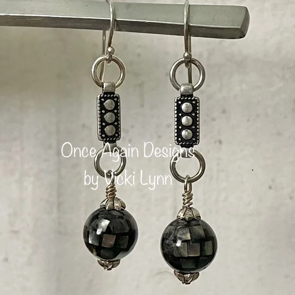 ARTISAN Earrings - “Queen of the Ball” Dangles - Picture 2 of 9